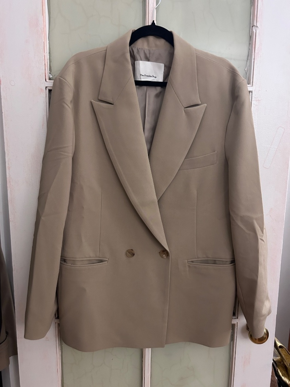 Frankie Shop Double Breasted Cream / Beige Blazer Size M Oversized